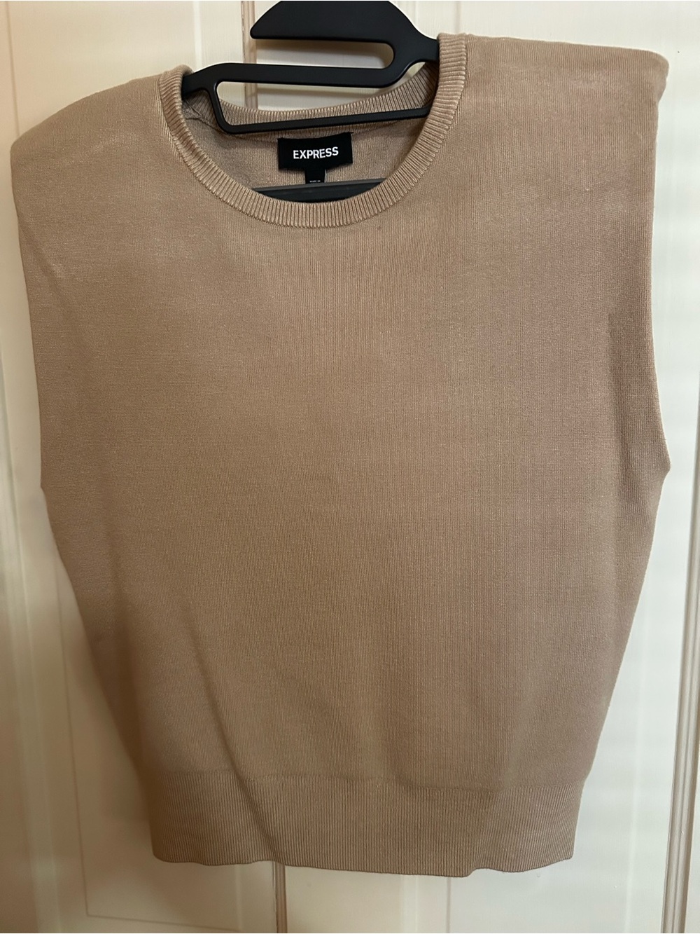 Express Women's Crewneck Sweater in Camel/Tan